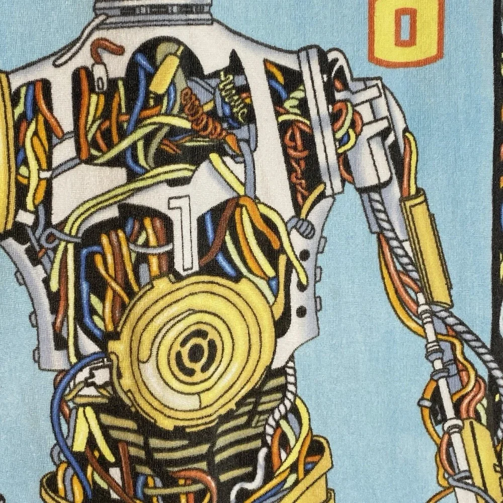 Vintage C-3PO Star Wars Beach Towel 100% Cotton Lucas Film Robot Pre Covered